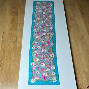 Lilly Pulitzer 100% Silk 2004 Made for Ford 56” x 13” Scarf - Perfect Condition